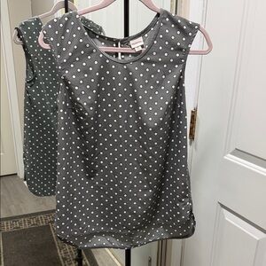 Merona Gray Sleeveless Polka Dot Camisole